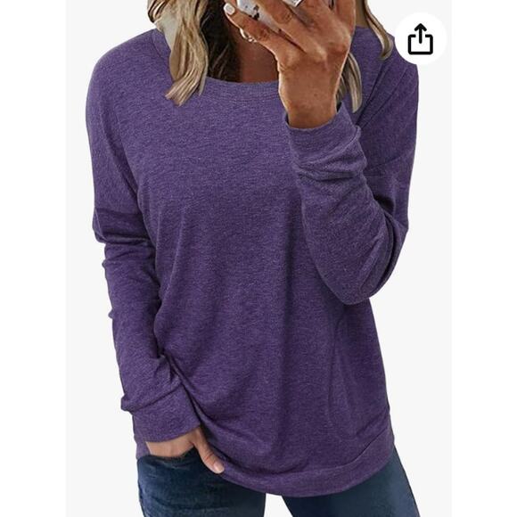 onlypuff Women's Pocket Shirt Tunic Tops Sweatshirts - Picture 2 of 4